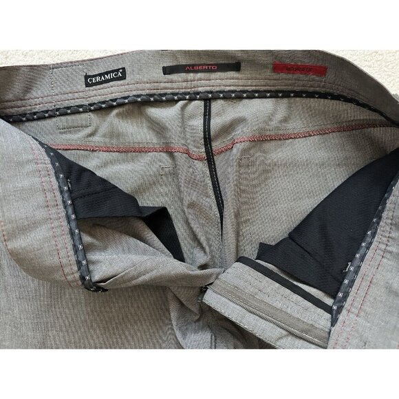 Alberto Ceramica Pants Mens 32x34 Gray‎ Straight Leg Modern Fit Performance - Picture 5 of 14